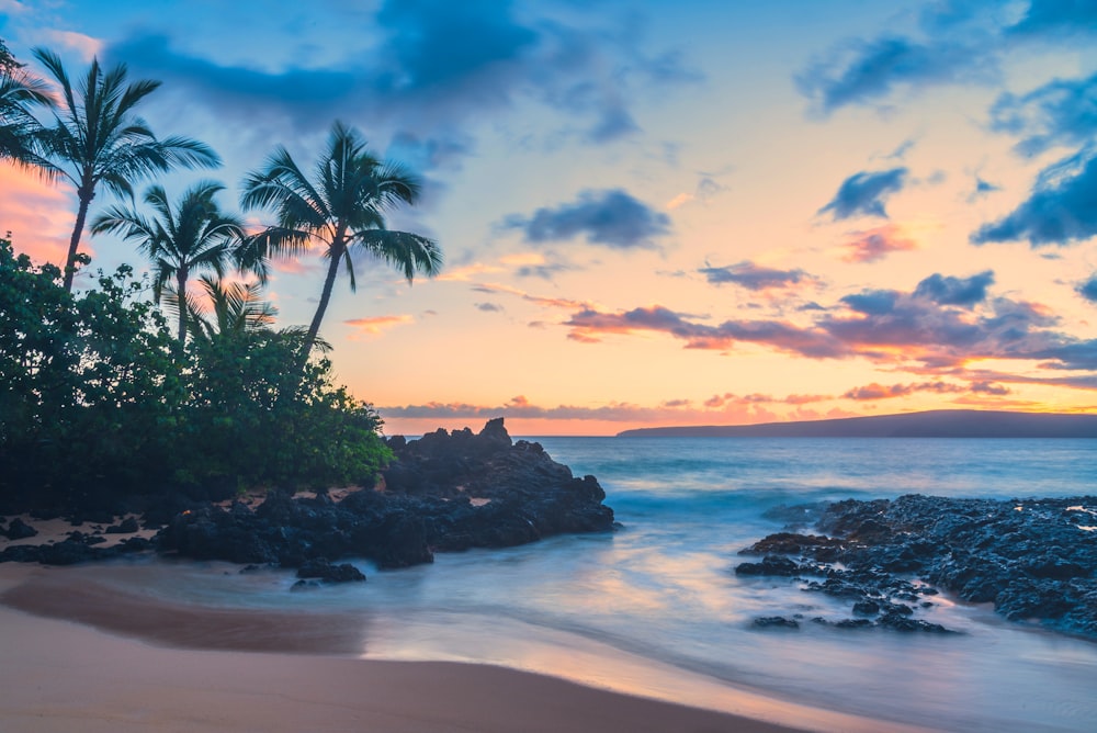 Sunlit coastline on the Big Island of Hawaiʻi